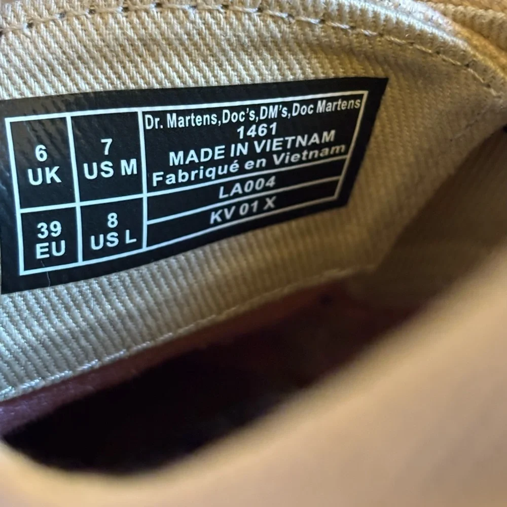Dr Martens 1461 Canvas Oxford Shoes Women's Size 8